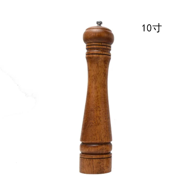 2PCS Wooden Salt & Pepper Grinder Set – 8 Inch Adjustable Ceramic Rotor Mill Shakers | Manual Kitchen Spice Grinder for Cooking & Dining