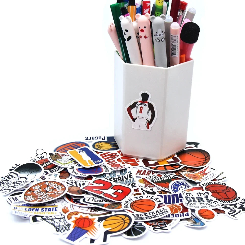 10/50/100 PCS Cute Cartoon basketball Stickers Kawaii Candy Colors Stickers Scrapbooking Diary Stickers School Office Stationery