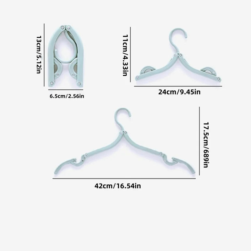 5/10PCS Foldable Portable Clothes Hangers – Travel & Home Storage Rack