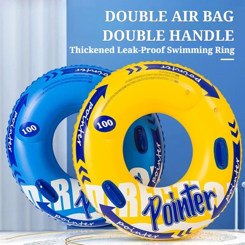 Double Airbag Swimming Rings Thickened Anti-rollovers for Adults Children, Floating Equipment, Beach Toys, Inflatable Life Buoys
