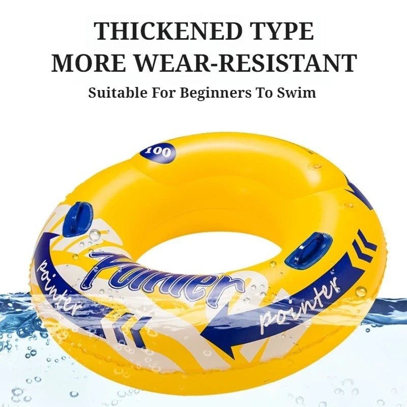 Double Airbag Swimming Rings Thickened Anti-rollovers for Adults Children, Floating Equipment, Beach Toys, Inflatable Life Buoys