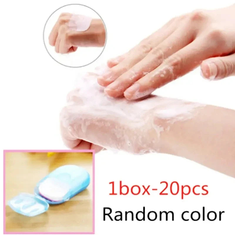 200/100PCS Travel Soap Paper Disposable Convenient Soap Paper Washing Hand Clean Scented Mini Slice Soaps Bathroom Accessories