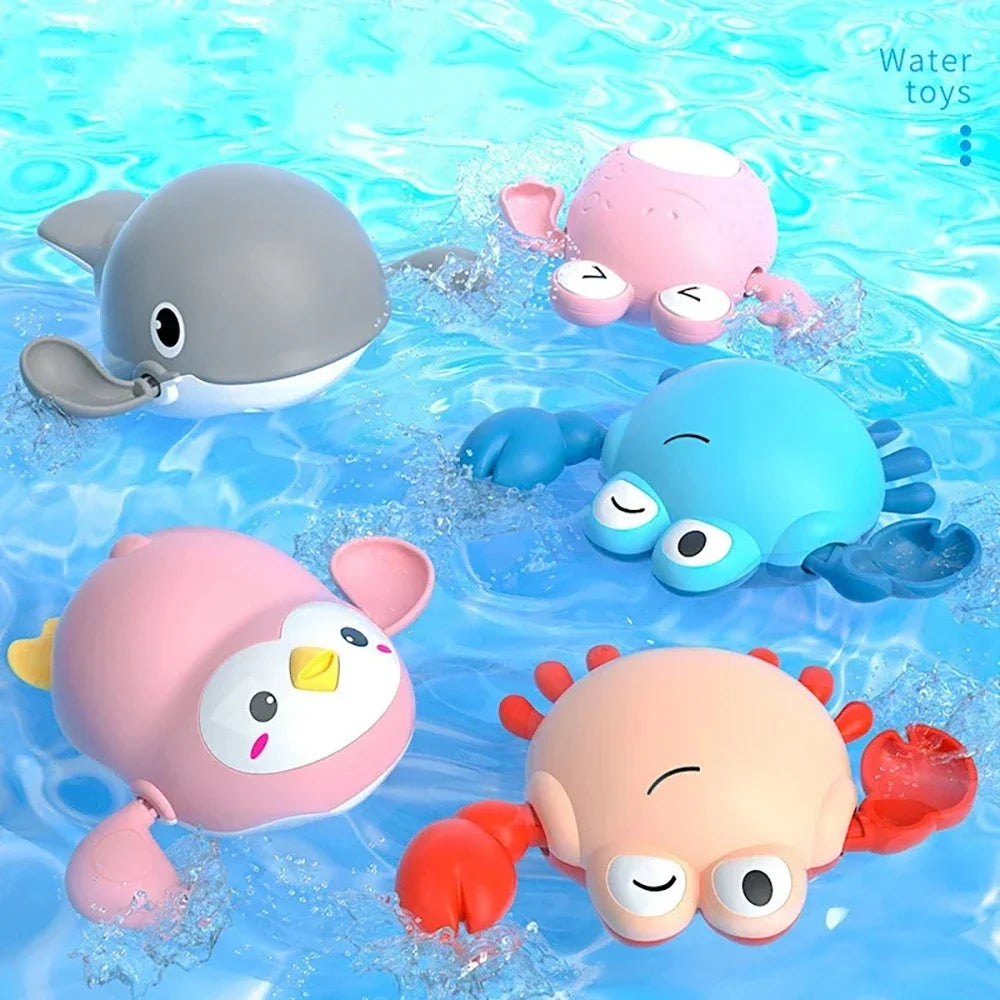 Baby Bath Toys – Swimming Clockwork Dolls & Animals, Fun Water Play for Kids’ Bathtub, Shower, and Bathroom