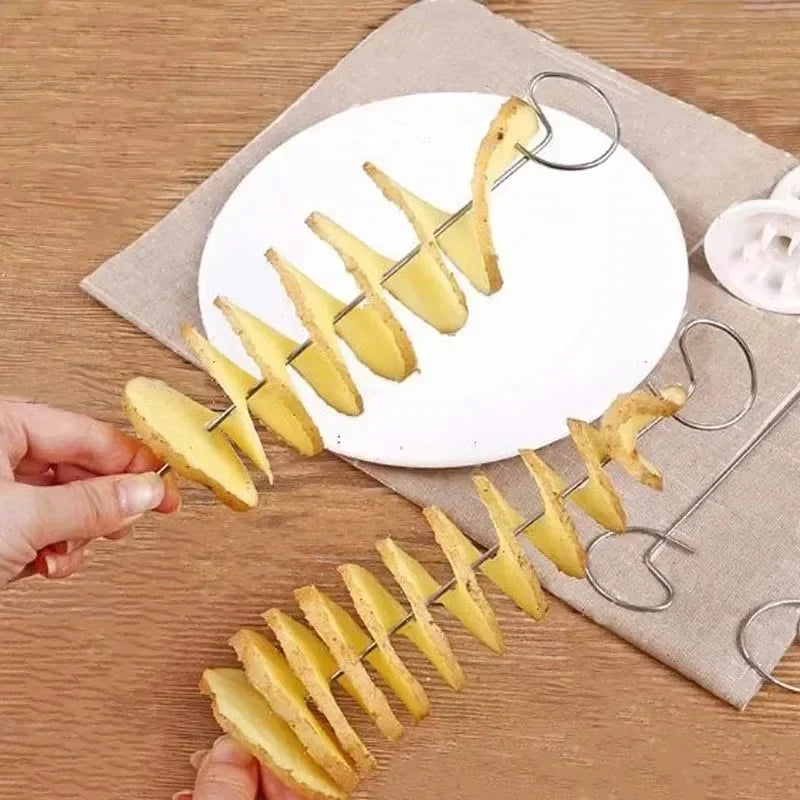Kitchen Whirlwind Potato Spiral Cutter Potato Tower Making Machine Vegetable Slicer Vegetable Tools Accessories Gadgets