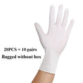 10-100PCS White Nitrile Disposable Gloves – Latex & Powder-Free Household, Cooking, Food-Safe, and Cleaning Work Gloves