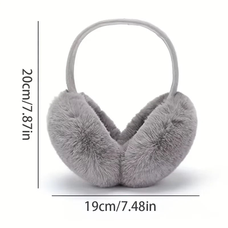 Solid Soft Plush Winter Earmuffs – Unisex Warm Ear Covers for Outdoor Use | Fashion Fleece Earflap Protection for Men & Women