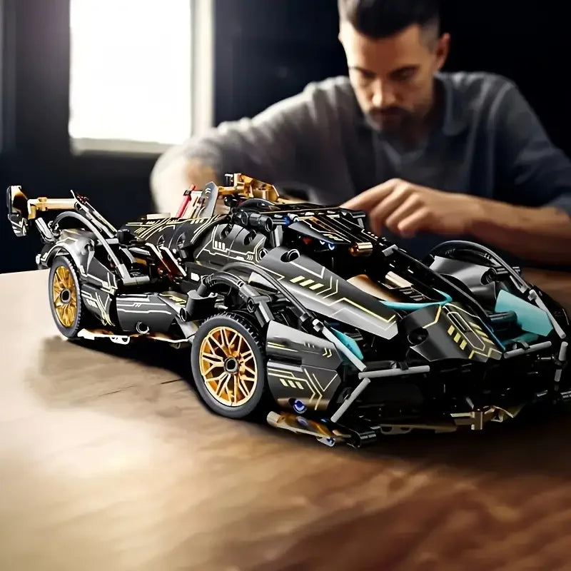 1638-Piece Racing Car Building Block Set - High-Quality DIY Educational Toys and Cool Collectibles! Perfect Gift for Christmas, Birthdays and Special Occasions