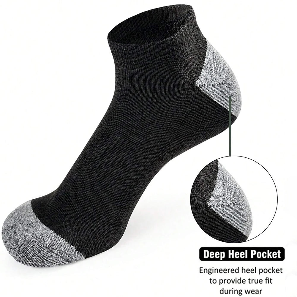 10 Pairs Breathable Low-Cut Socks – Odor Proof & Sweat Absorbing