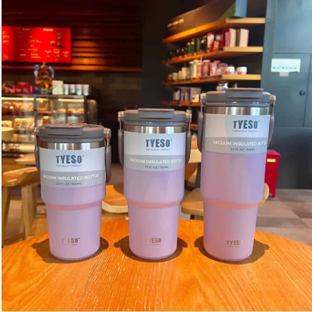 Taishuo Ice King Cup Handheld Double Drink Large Capacity 304 Stainless Steel Insulated Cup with Straw Car Cooling Cup
