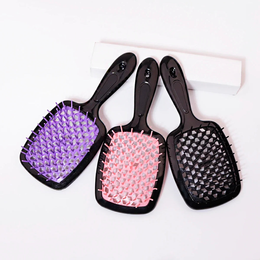 Tangled hair combed hair massage hairbrush hollowed out curly brush salon hairdresser hairdresser Special for real hair wigs