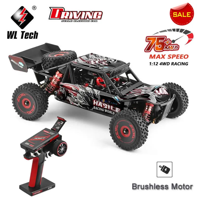 WLtoys 124016 V8 124019 Pro 1:12 4WD RC Racing Car High-Speed Brushless Motor Off-Road Remote Control Drift Climbing Kids Toys