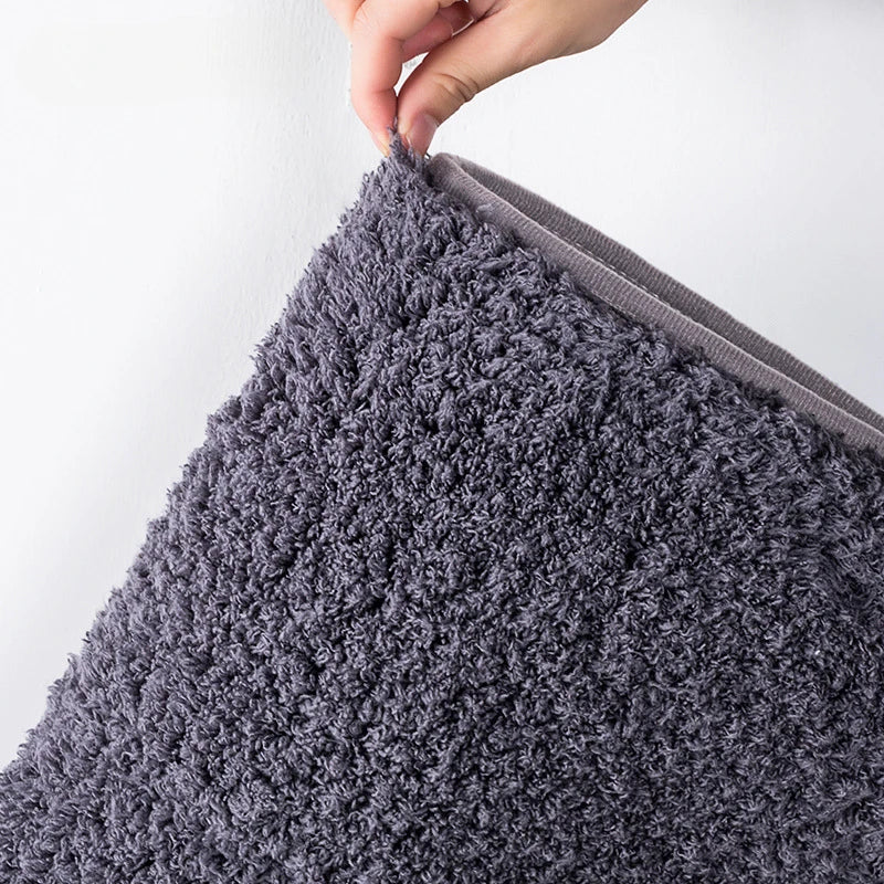 Long Hair Absorbent Bathroom Mat – Furry Non-Slip Shower, Toilet & Entrance Foot Wiping Rug