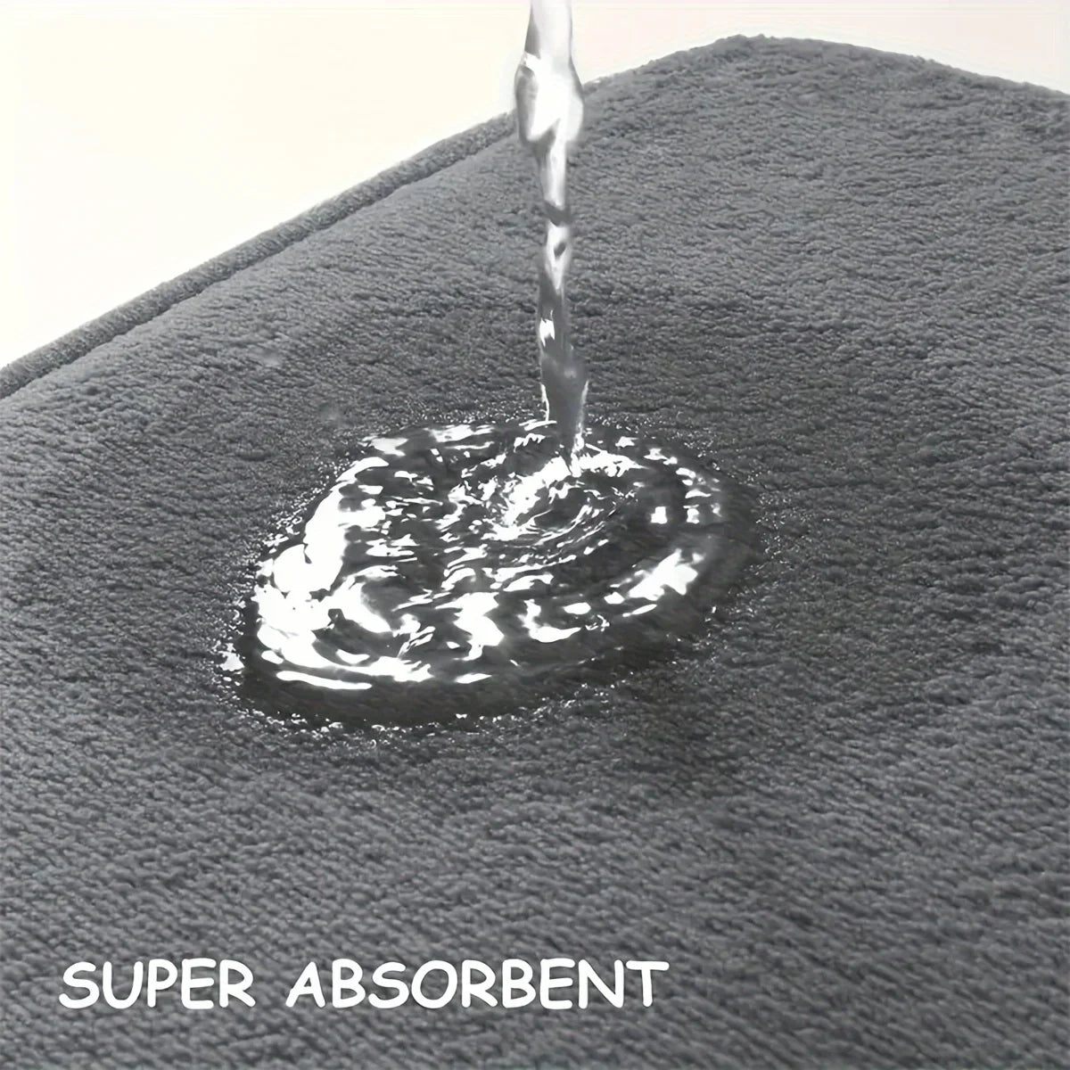 Thickened Special-Shaped Bathroom Mat – Absorbent Non-Slip Flannel Rug