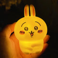 cute Chikawa Kawaii Bedroom Desktop Decoration Hachiware Usagi Cartoon Vinyl Doll Night Light Luminous Toy Surprise Girl Gifts