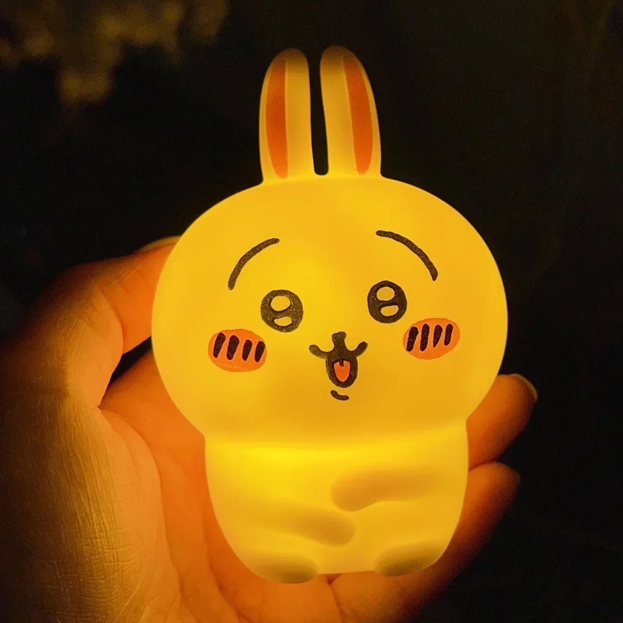 cute Chikawa Kawaii Bedroom Desktop Decoration Hachiware Usagi Cartoon Vinyl Doll Night Light Luminous Toy Surprise Girl Gifts