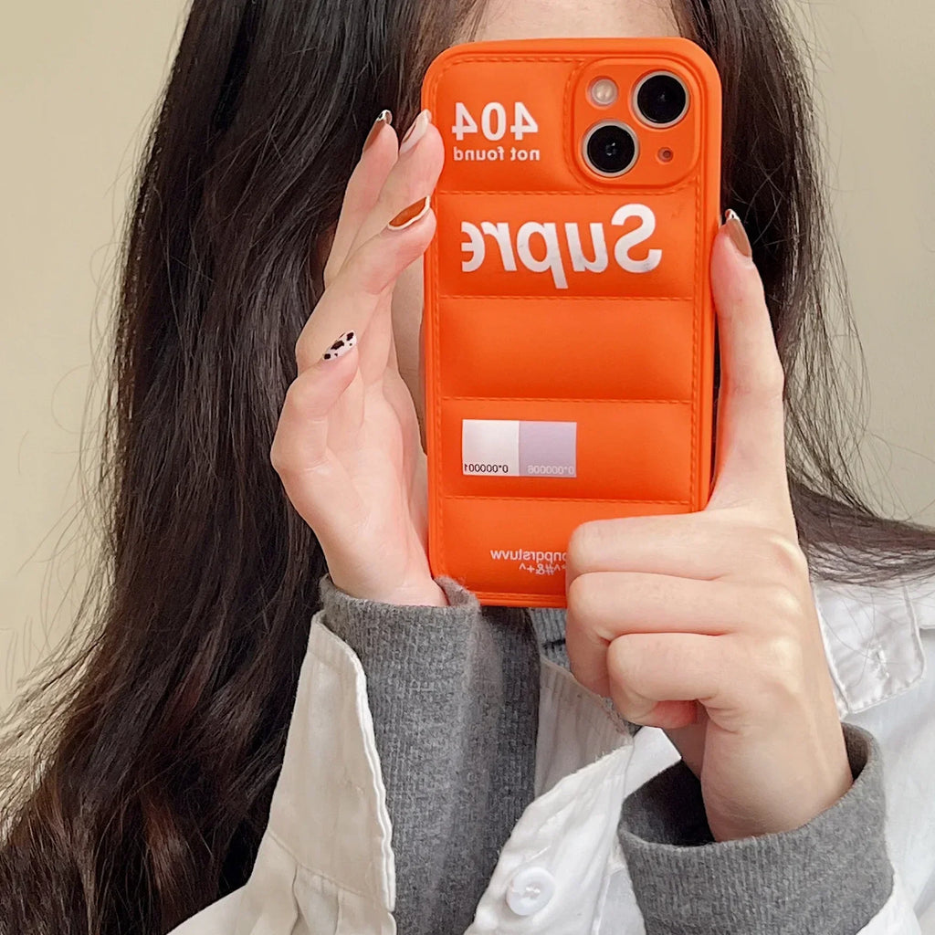 Fashion 3D Jacket Puffer Case for iPhone 16 Pro Max 15 14 13 12 11 XS XR 7 8 Plus Cute Super Shockproof Silicone Phone Cover