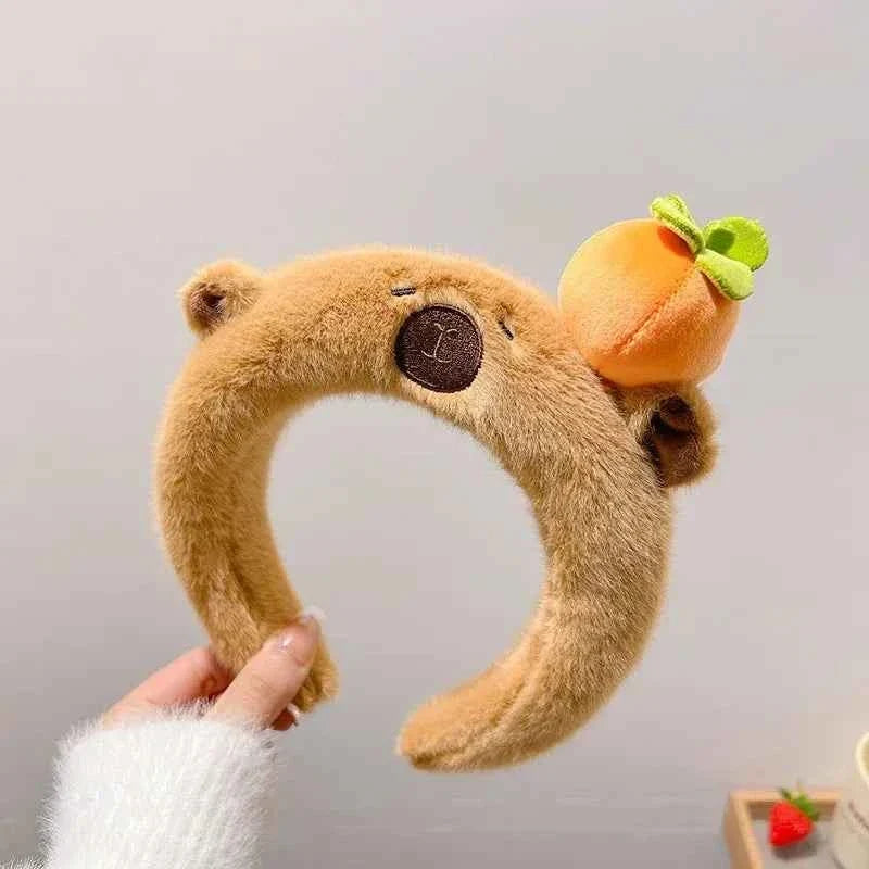 New Kawaii Pink Rabbit Banana Guinea Pig Plush Headband Creative Funny Fun Fashion Portable Cute Anime Headband for Woman Girls