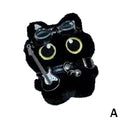 15 Cm Keychain Rock Music Black Cat Plush Toy Guitar Cute Punk Style Doll Schoolbag Pendant For Friends Birthday Gift