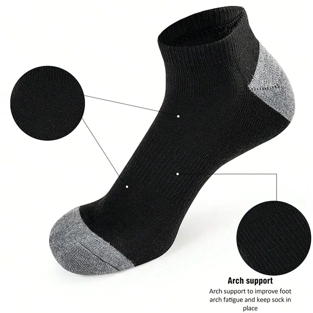 10 Pairs Breathable Low-Cut Socks – Odor Proof & Sweat Absorbing