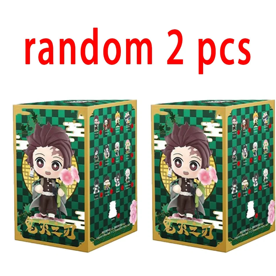 Demon Slayer Tanjiro Kamado Nezuko anime cartoon figure blind box creative personalized statue model ornament surprise gift box