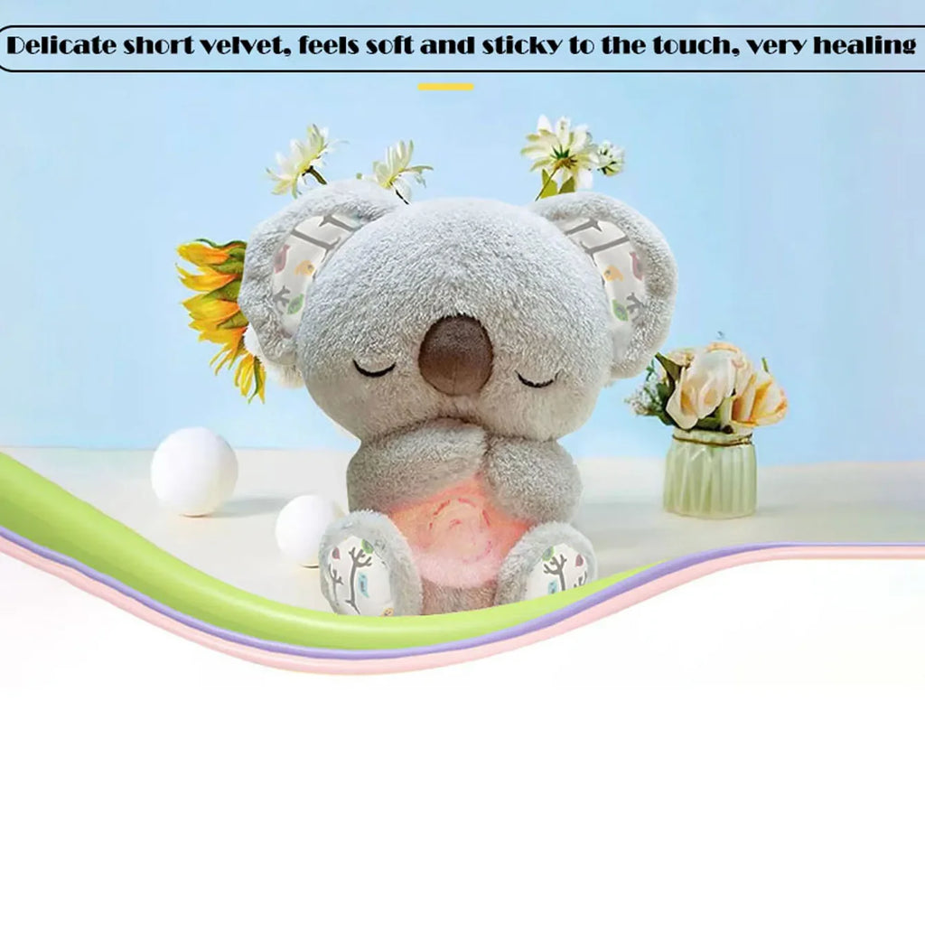 1pc Anxiety Relief sleeping Koala Breathing Plush Toy - Soothing Stuffed Animal w/ Heartbeat, Anxiety Relief Gift for Birthday & Christmas