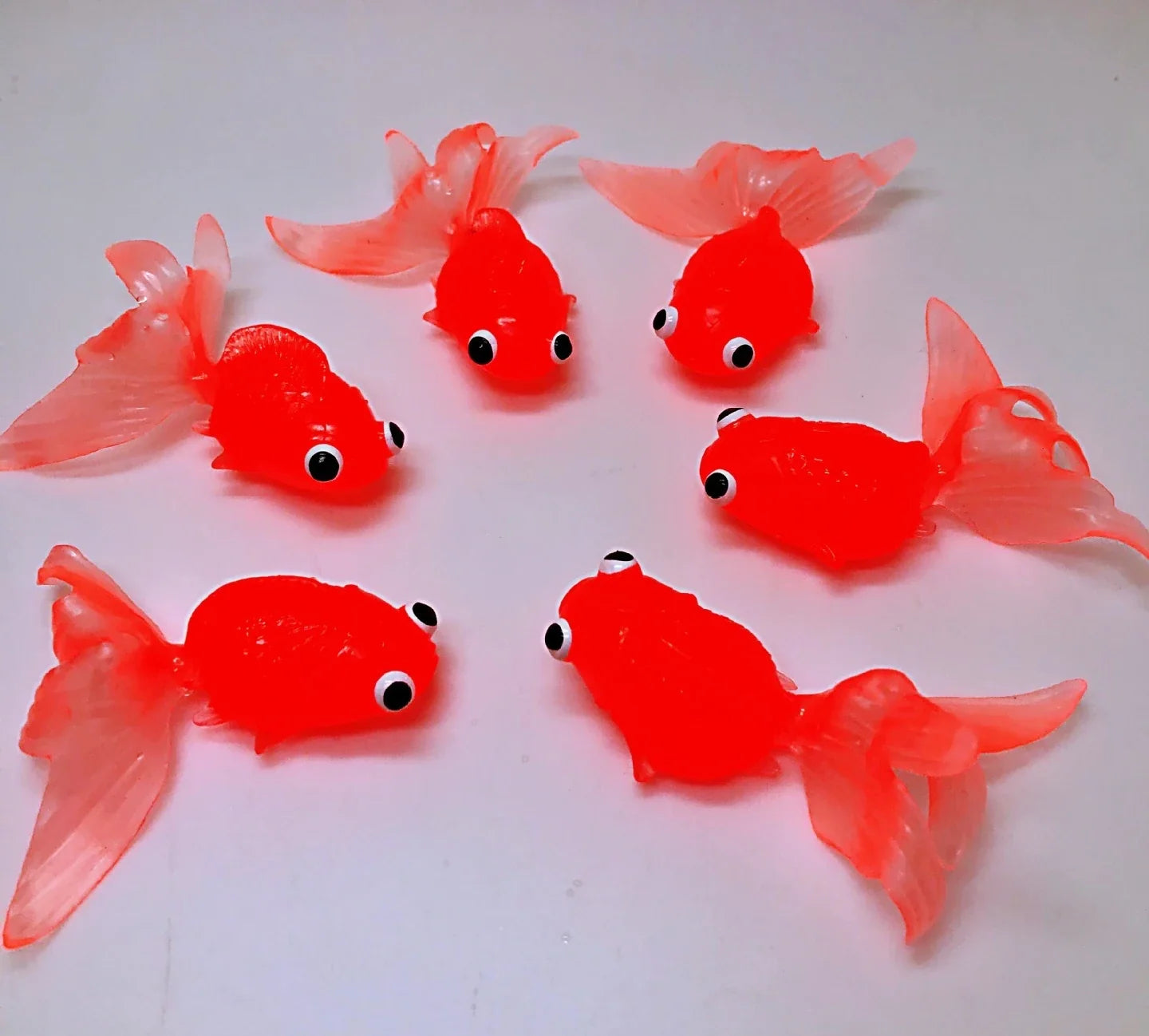 Children's Water Toy Soft Rubber Marine Life Buoy Goldfish Net Fishing Model Swimming Bathtub Holiday Gift
