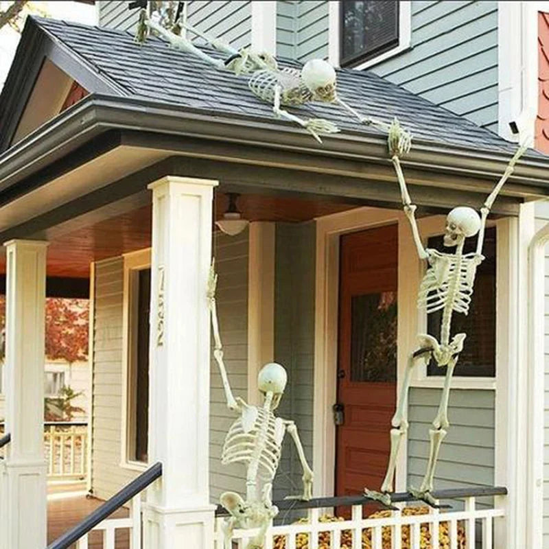 1pc Happy Halloween Modeling Humanoid Skeleton Decorative Props Haunted House Home Bedroom Balcony Decoration Party DIY Supplies