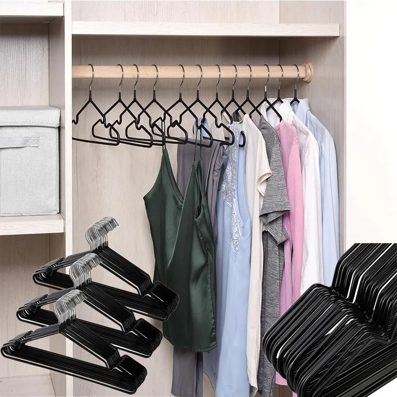 10PCS Metal Traceless Non-Slip Clothes Hangers – Strong Space Saver Rack