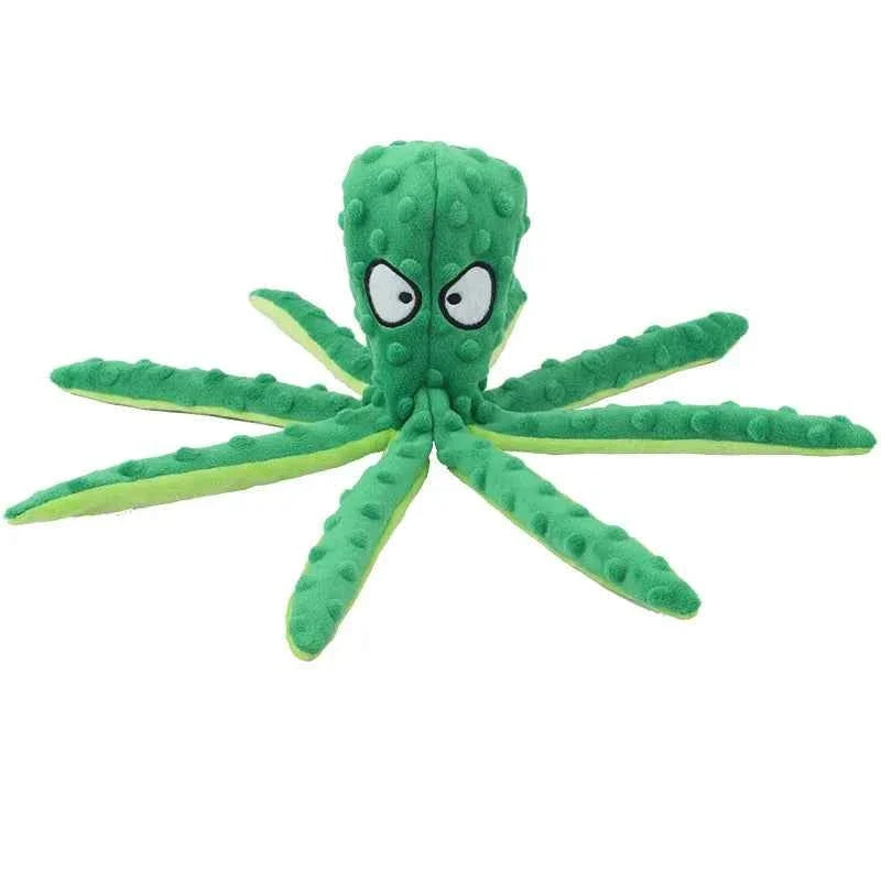 No-Stuffing Crinkle Octopus Dog Toy for Playful Pups