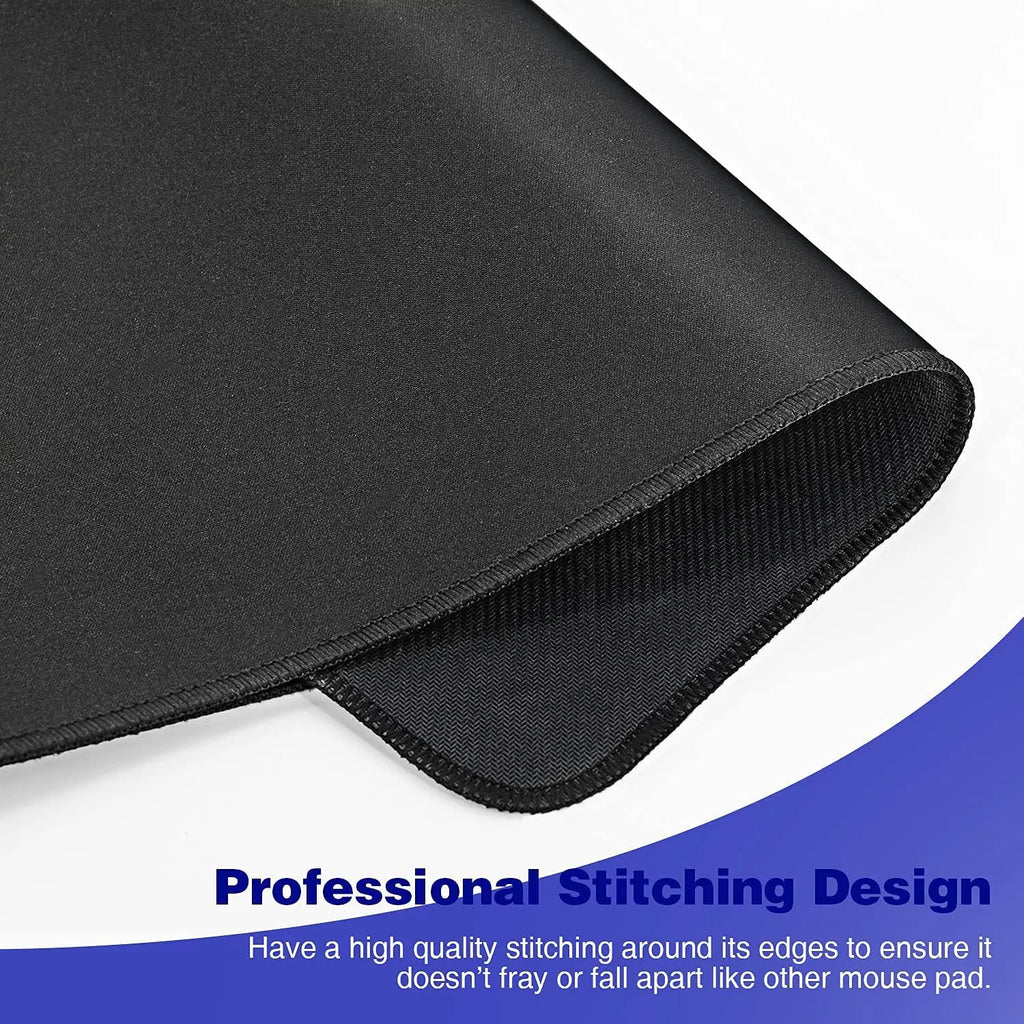 Black Gaming Mouse Pad – Large Non-Slip Desk Mat for PC, Keyboard & Mouse, Gamer Mousepad for Desktop