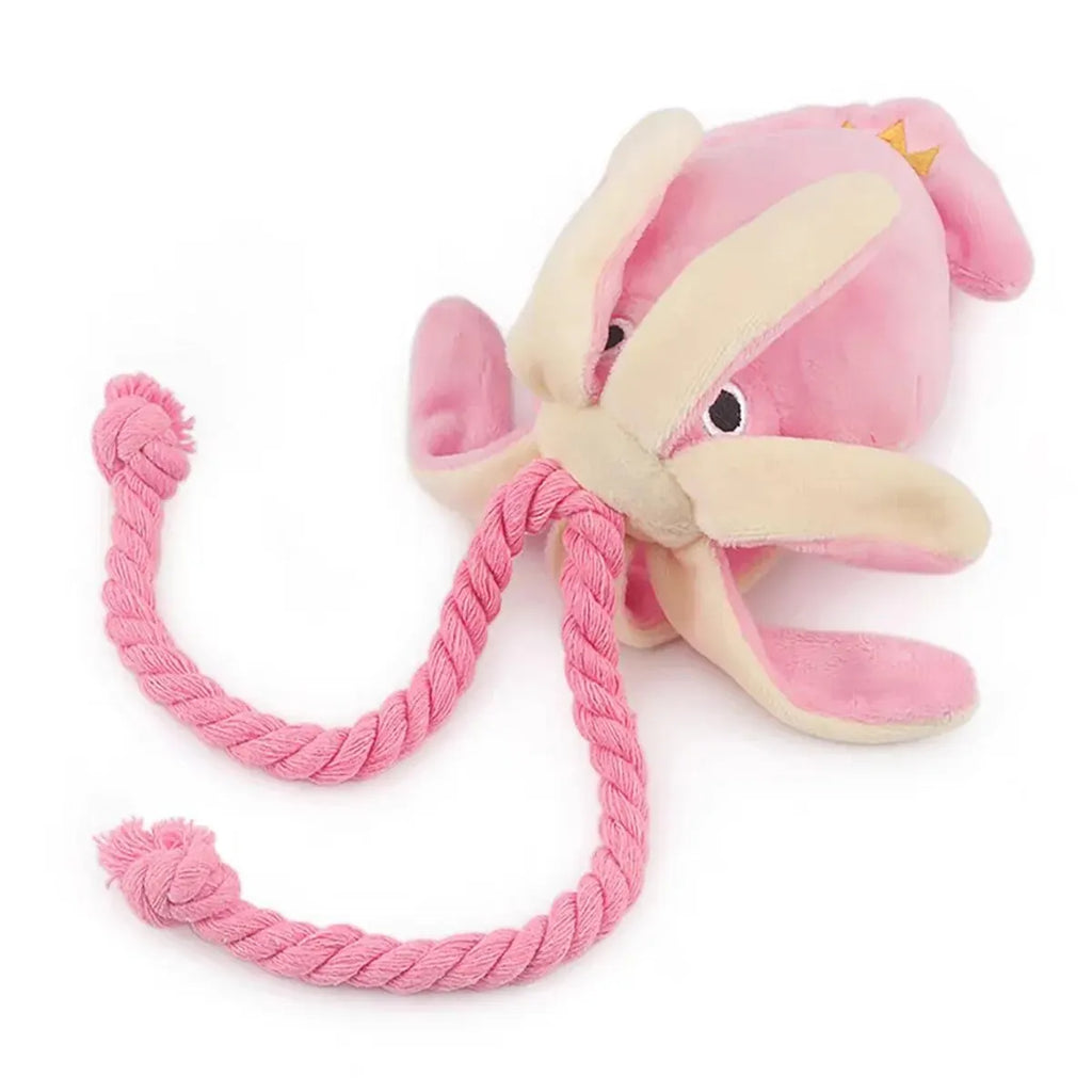 Supet Pet Octopus Plush Rope Toy – Bite-Resistant Interactive Dog Toy for Indoor & Outdoor Play
