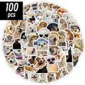 10/50/100pcs Funny Dog Stickers Cartoon Cute Decals Toy Stationery Guitar Phone Bicycle Laptop Luggage Car Graffiti Kids Sticker