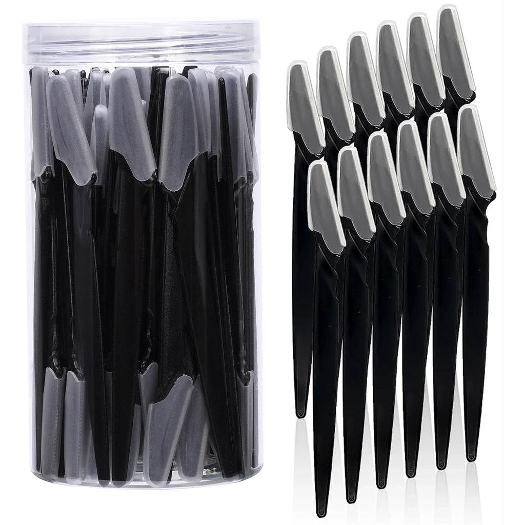 5/10/30/40 Pcs Eyebrow & Face Razor Set for Women and Men – Precision Hair Trimmer & Shaver with Protective Cover | Safe Facial Hair Remover