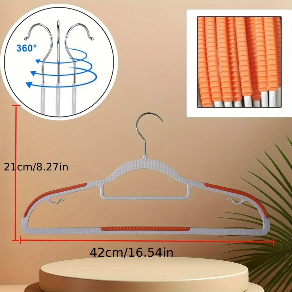 30PCS Non-Slip Hangers – Durable Rotating Hook Clothes Organizer Set