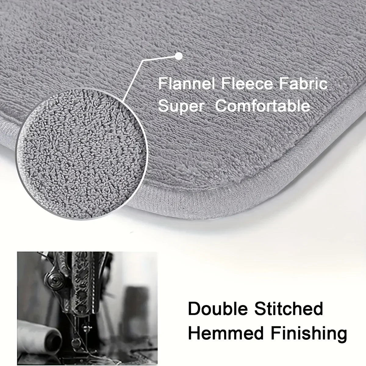 Thickened Special-Shaped Bathroom Mat – Absorbent Non-Slip Flannel Rug