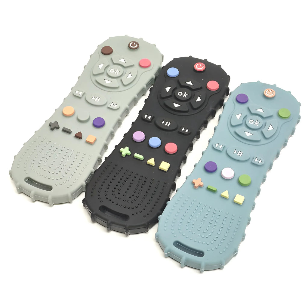Baby Remote Control Teether – Silicone Pacifier Bracelet, Anti-Biting Gloves & Teething Stick for Infants