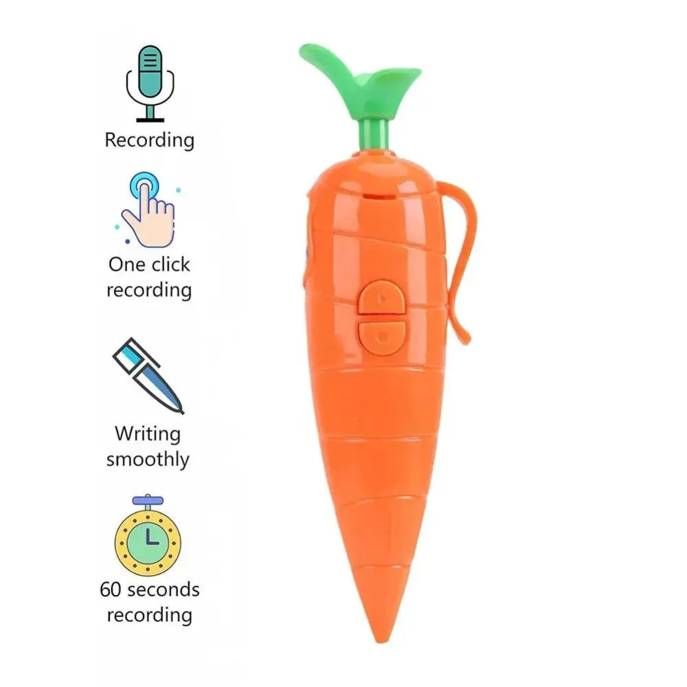 Zootopia Bunny Carrot Voice Pen - Sound Recorder + LED Ballpoint for Kids, BPA-Free & In Stock Now (Fun Gift for Disney Fans)