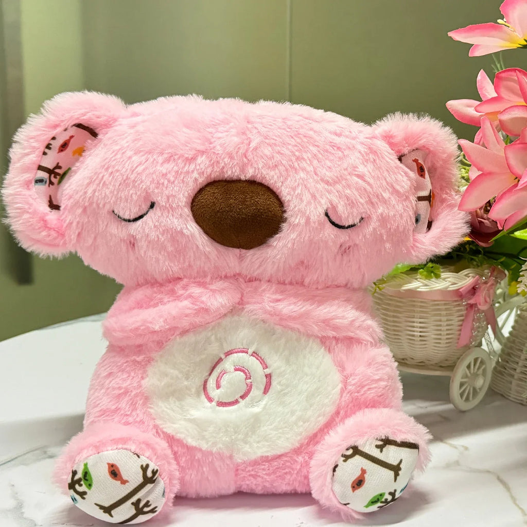 1pc Anxiety Relief sleeping Koala Breathing Plush Toy - Soothing Stuffed Animal w/ Heartbeat, Anxiety Relief Gift for Birthday & Christmas
