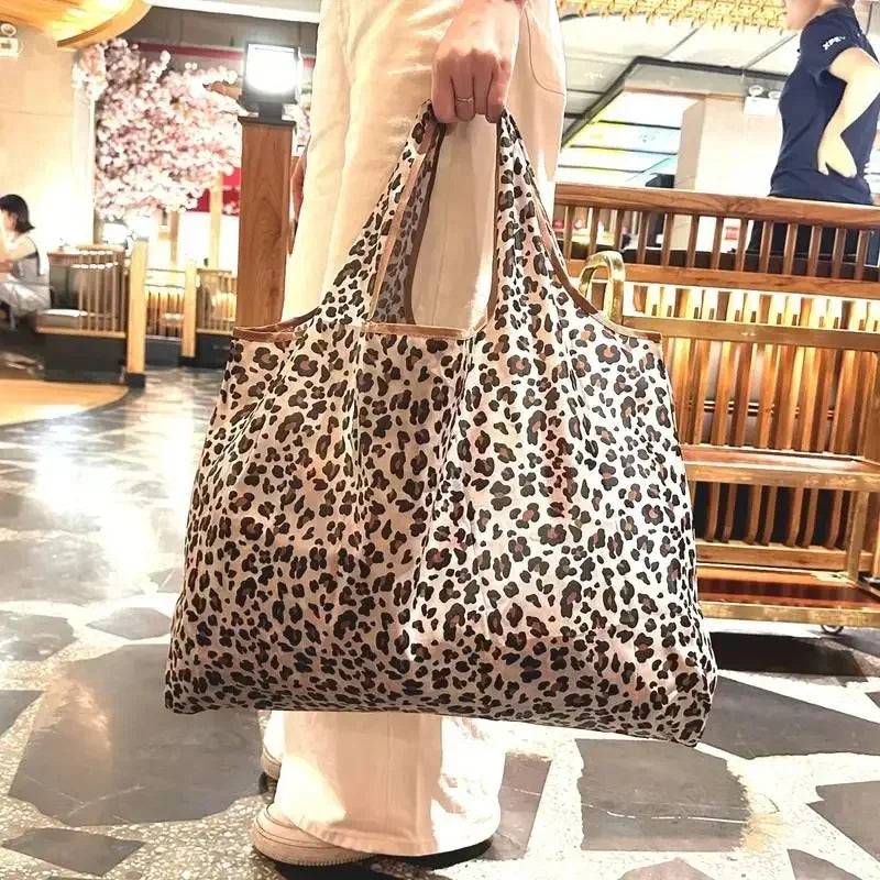 Eco-Friendly Leopard Print Tote – Foldable & Stylish
