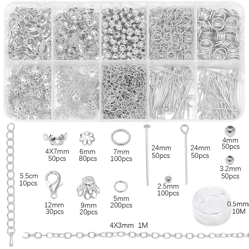 1 Set Jewelry Making Starter Kit – DIY Earrings, Necklaces & Findings for Beginners and Adults