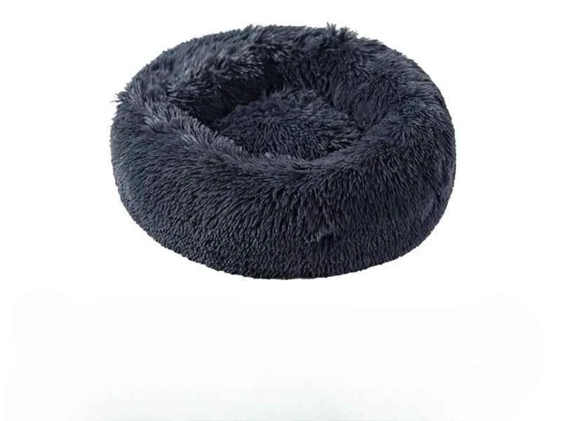 Round pet bed for anxious pets - Plush and calming