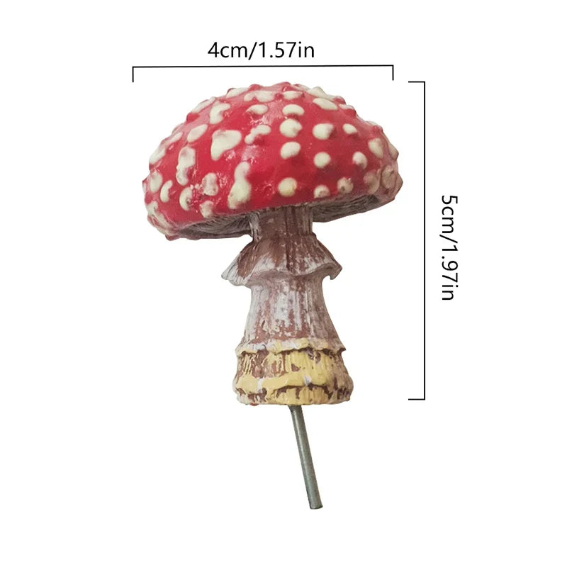 Mini Glow In The Dark Mini Mushroom Ornament Resin Crafts Fairy Garden Miniatures Terrarium Figurines Decor DIY Dollhouse
