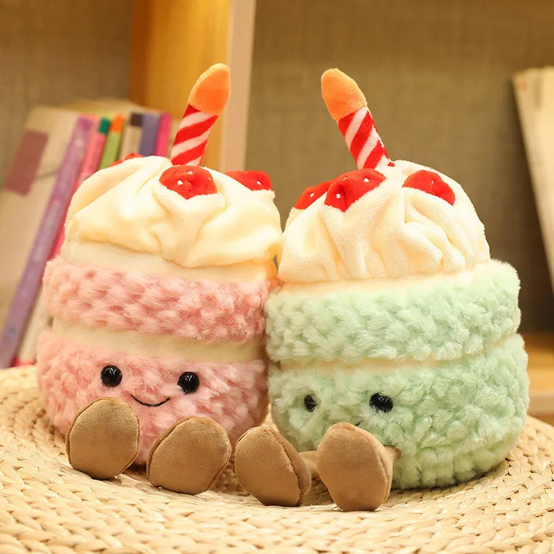 Tulip & Succulent Plant Plush Toy – Cute Stuffed Doll Bookshelf Décor, Soft Kawaii Pillow Pendant & Birthday Gift for Girls