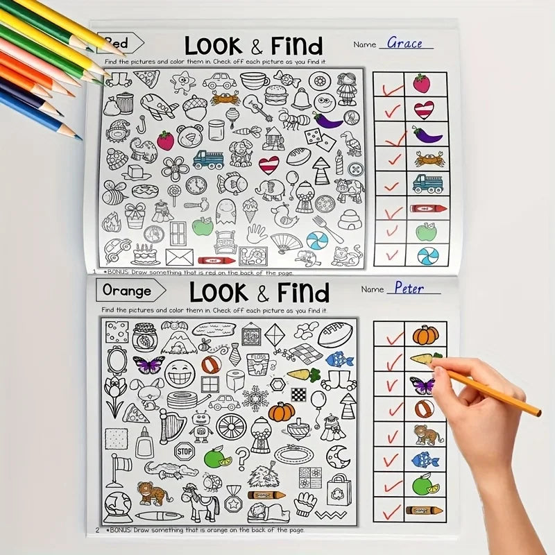 Kids’ Hidden Object Coloring Book – 100+ Search & Coloring Activities