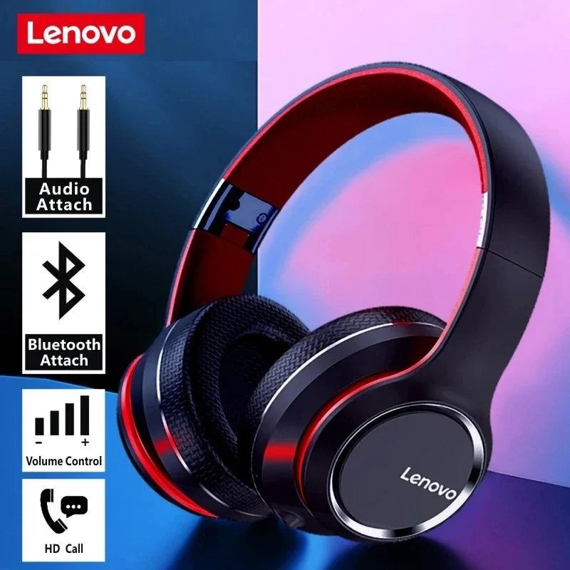 Lenovo HD200 Bluetooth Over-Ear Headphones – Foldable Hi-Fi Gaming Headset