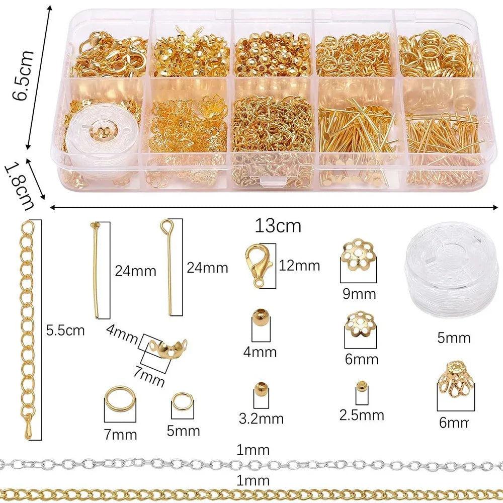 1 Set Jewelry Making Starter Kit – DIY Earrings, Necklaces & Findings for Beginners and Adults