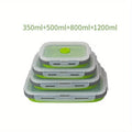 Collapsible Silicone Food Storage Containers – Stackable, Space-Saving, Microwaveable Lunch Boxes, 1/4PCS Set