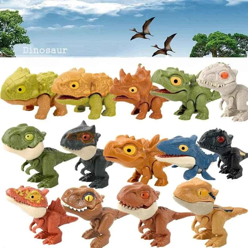 Jurassic Finger Dinosaur  Tyrannosaurus Model Toys for Kids Finger Biting Dinosaurs Movable Joints Dinosaur Toy for Boy Gift