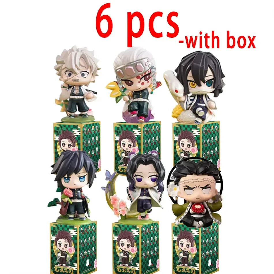 Demon Slayer Tanjiro Kamado Nezuko anime cartoon figure blind box creative personalized statue model ornament surprise gift box