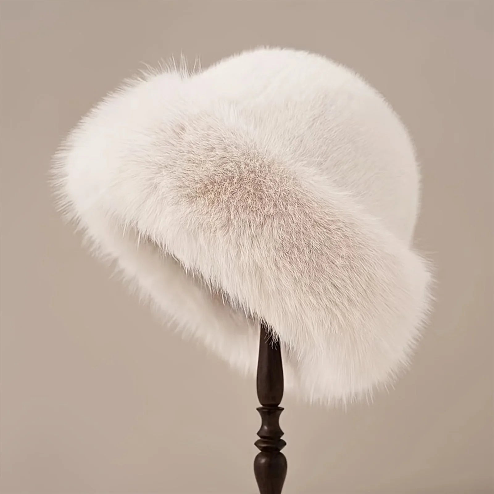 Women Winter Fur Hat Cold-Proof Outdoor Thicken Warm Soft Hat for Casual Trips Sports Skiing